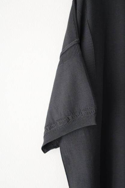 YASHIKI (ヤシキ) - Mebuki S/S Knit [CHARCOAL]