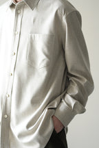 Yamauchi - Blue Fox x Yak x Wool Double Stitch Shirt