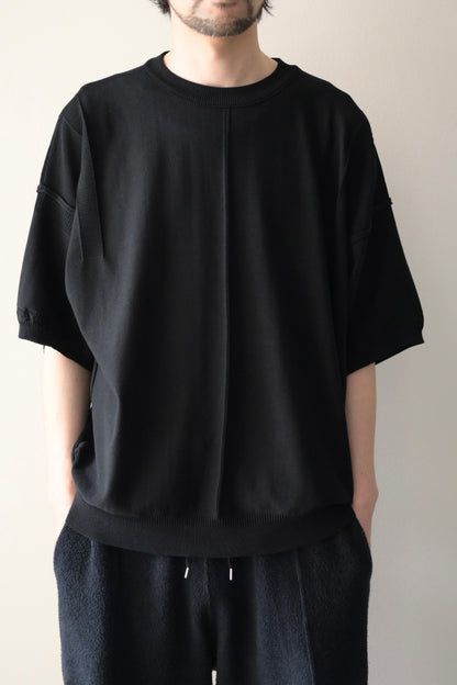 YASHIKI (ヤシキ) - Mebuki S/S Knit [BLACK]