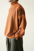 YASHIKI - Karita Half Zip Knit [ORANGE]