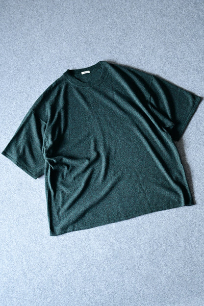 phebus - RAW SILK KNIT T-SHIRT [FOREST GREEN]