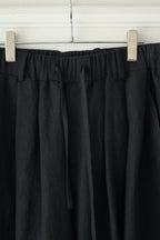 Blanc YM - Linen Silk Wide Knee Tuck Pants
