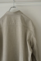 Yamauchi - Blue Fox x Yak x Wool Double Stitch Shirt