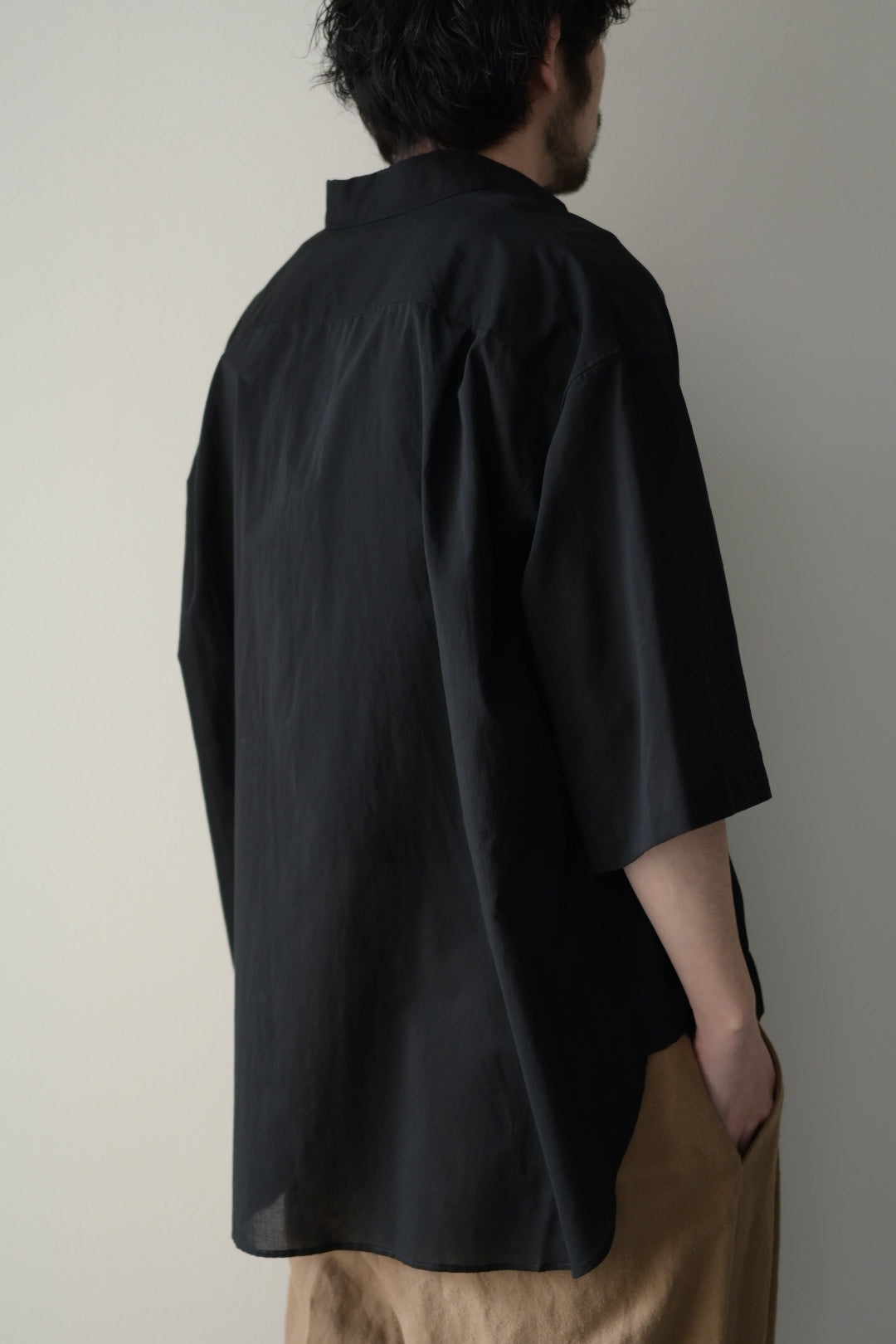 Blanc YM (ブランワイエム) - Supima Cotton Half Shirts [Black]