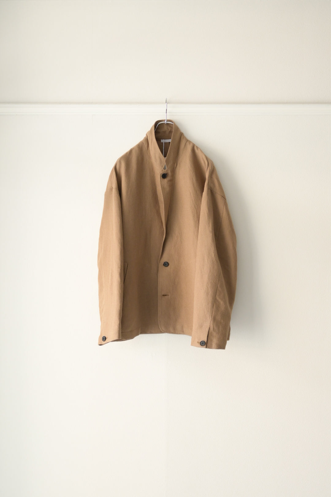 Blanc YM ブランワイエム Linen Silk Shirt JKT BEIGE 通販