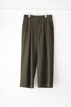 SAYATOMO - 2-Tack Corduroy Baggy Trousers [OLIVE]