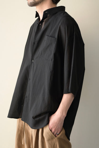 Blanc YM (ブランワイエム) - Supima Cotton Half Shirts [Black]