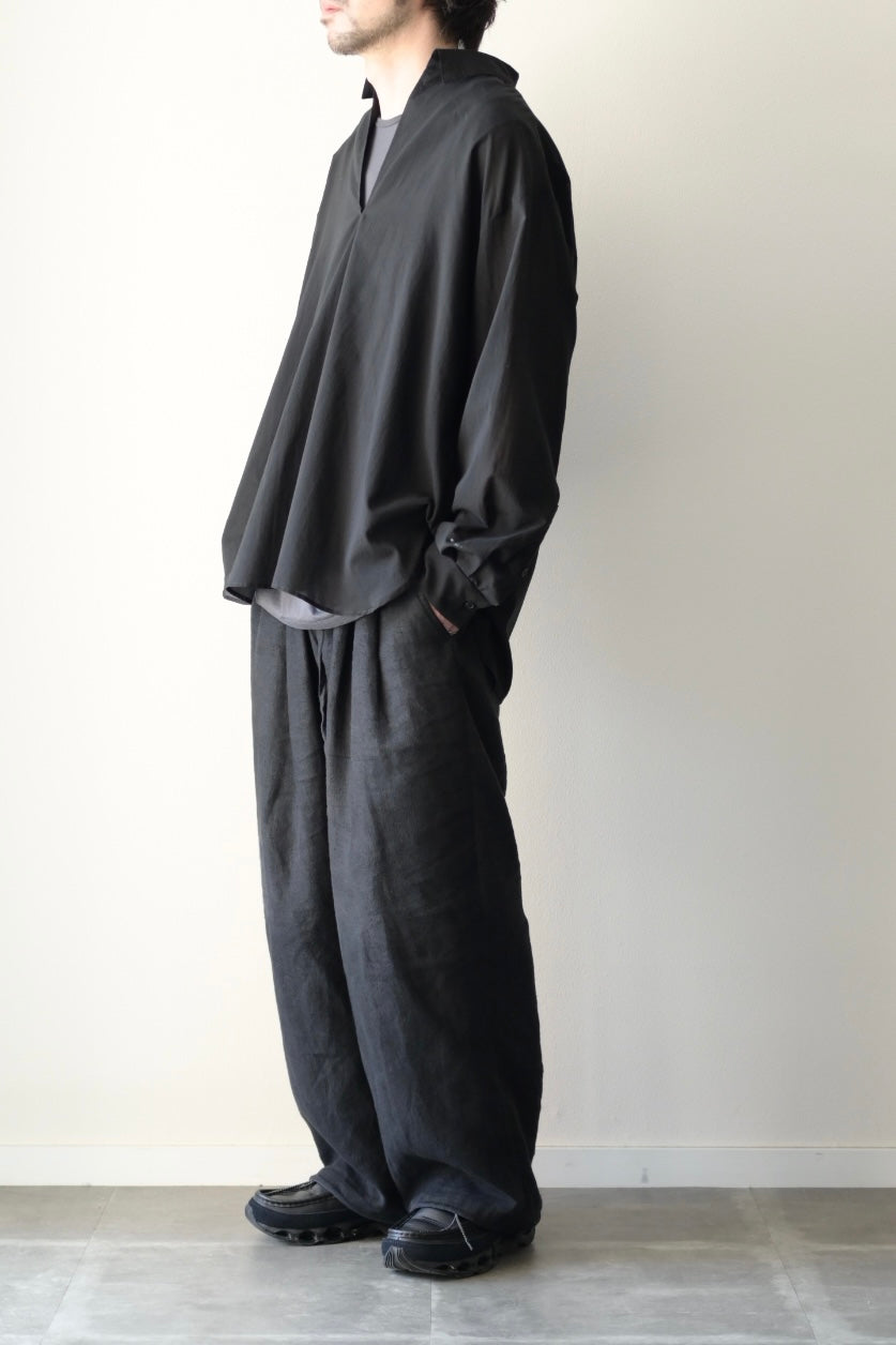 Blanc YM (ブランワイエム) - Superior Cotton Skipper Shirts [Black]