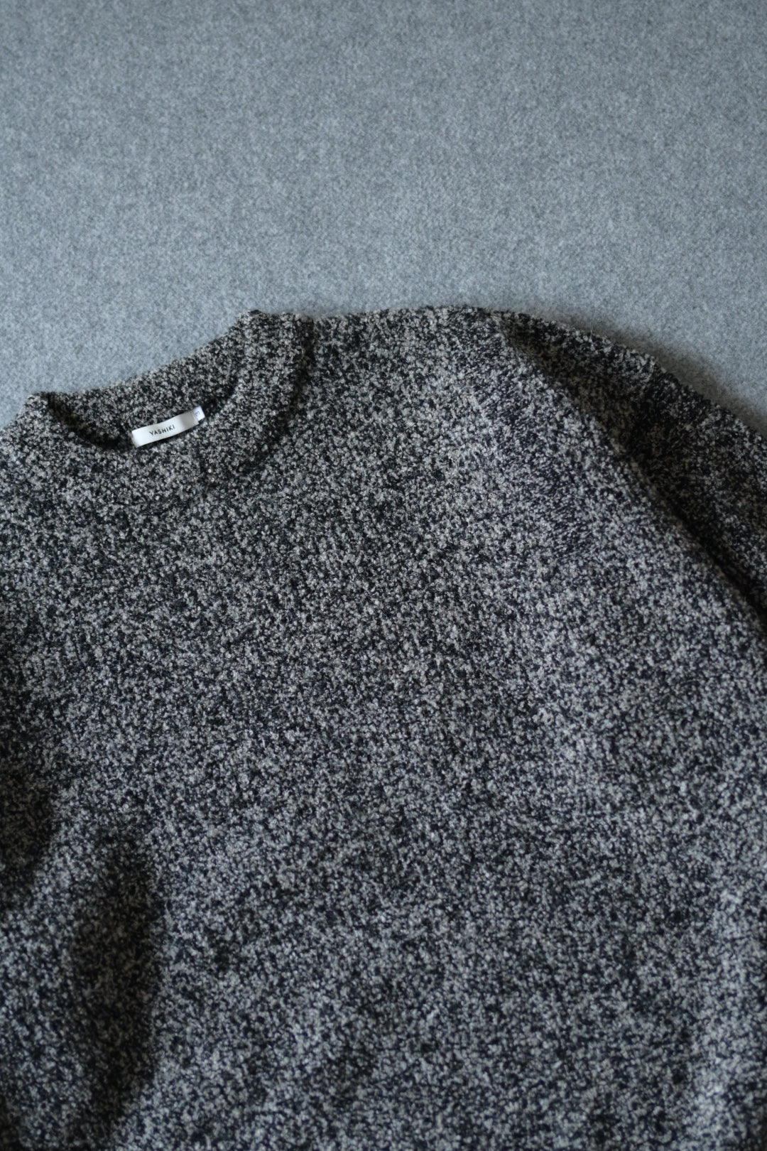YASHIKI - Shusetsu Boucle Knit [MIX-GRAY]