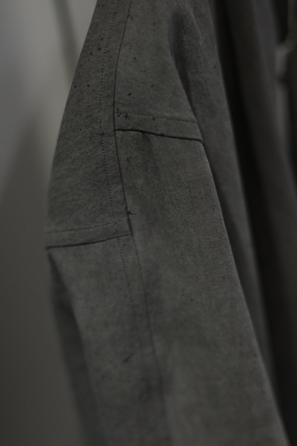 Yamauchi - Black dyed strong twist cotton voile cloth pajama shirt