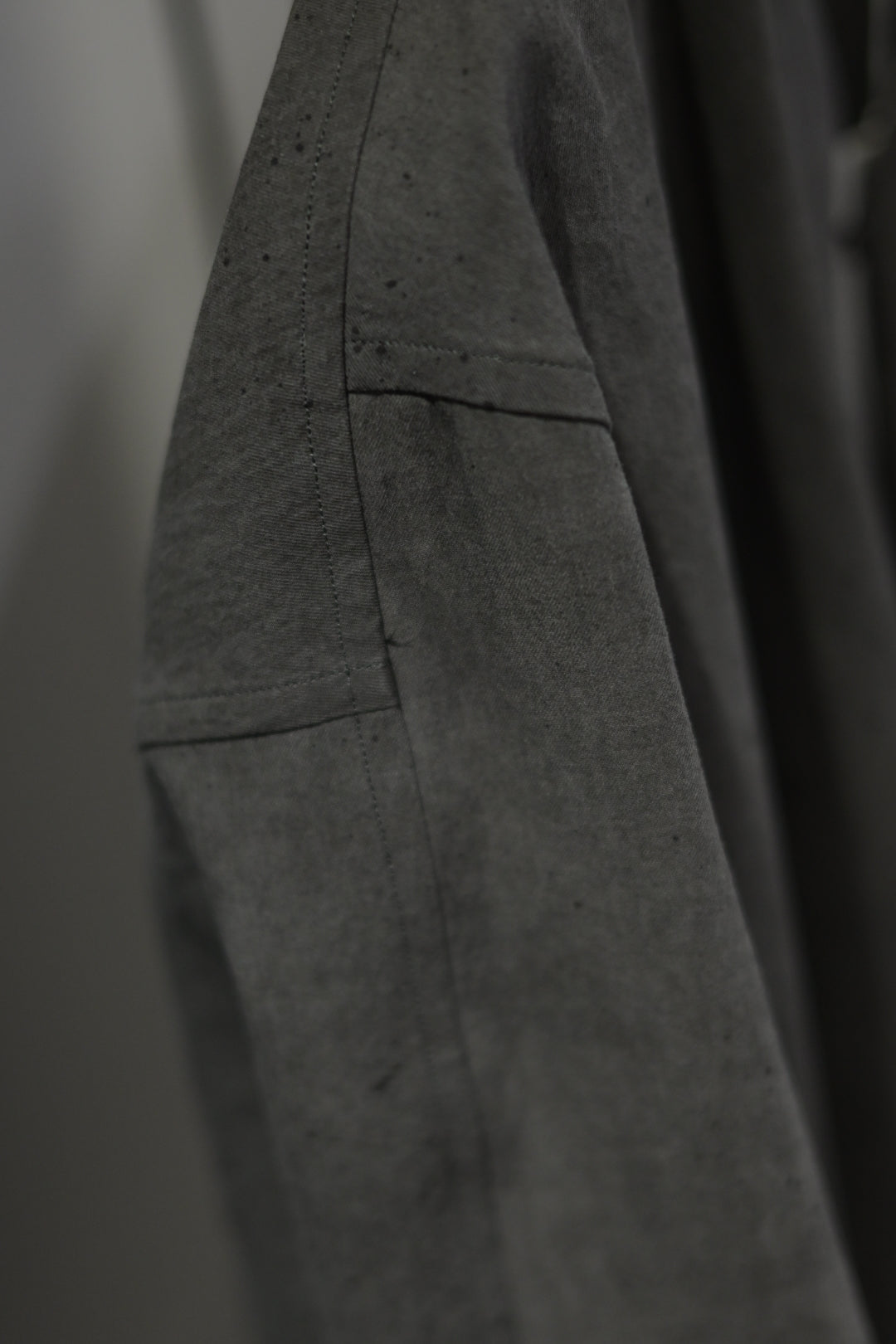 Yamauchi - Black dyed strong twist cotton voile cloth pajama shirt