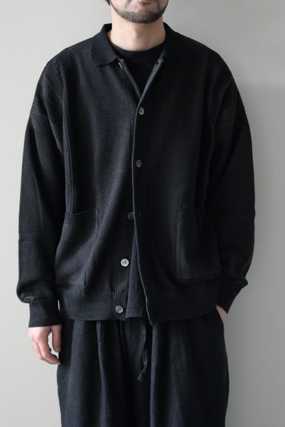 YASHIKI - Kokuu Collar Cardigan [BLACK]