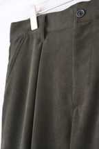 SAYATOMO - 2-Tack Corduroy Baggy Trousers [OLIVE]