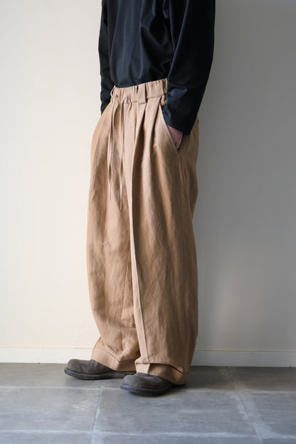 Blanc YM - Linen Silk Oversize Pants [BEIGE]