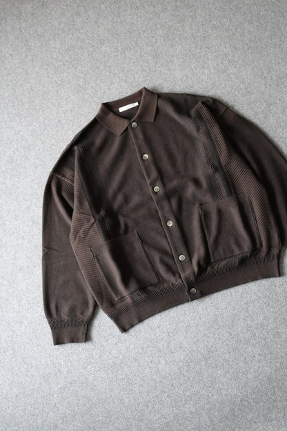 YASHIKI - Kokuu Collar Cardigan [BROWN]