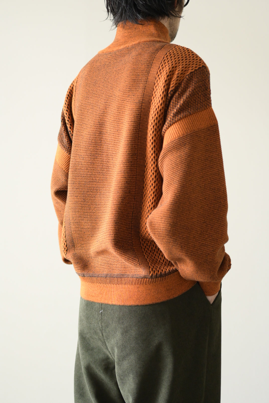YASHIKI - Karita Half Zip Knit [ORANGE]