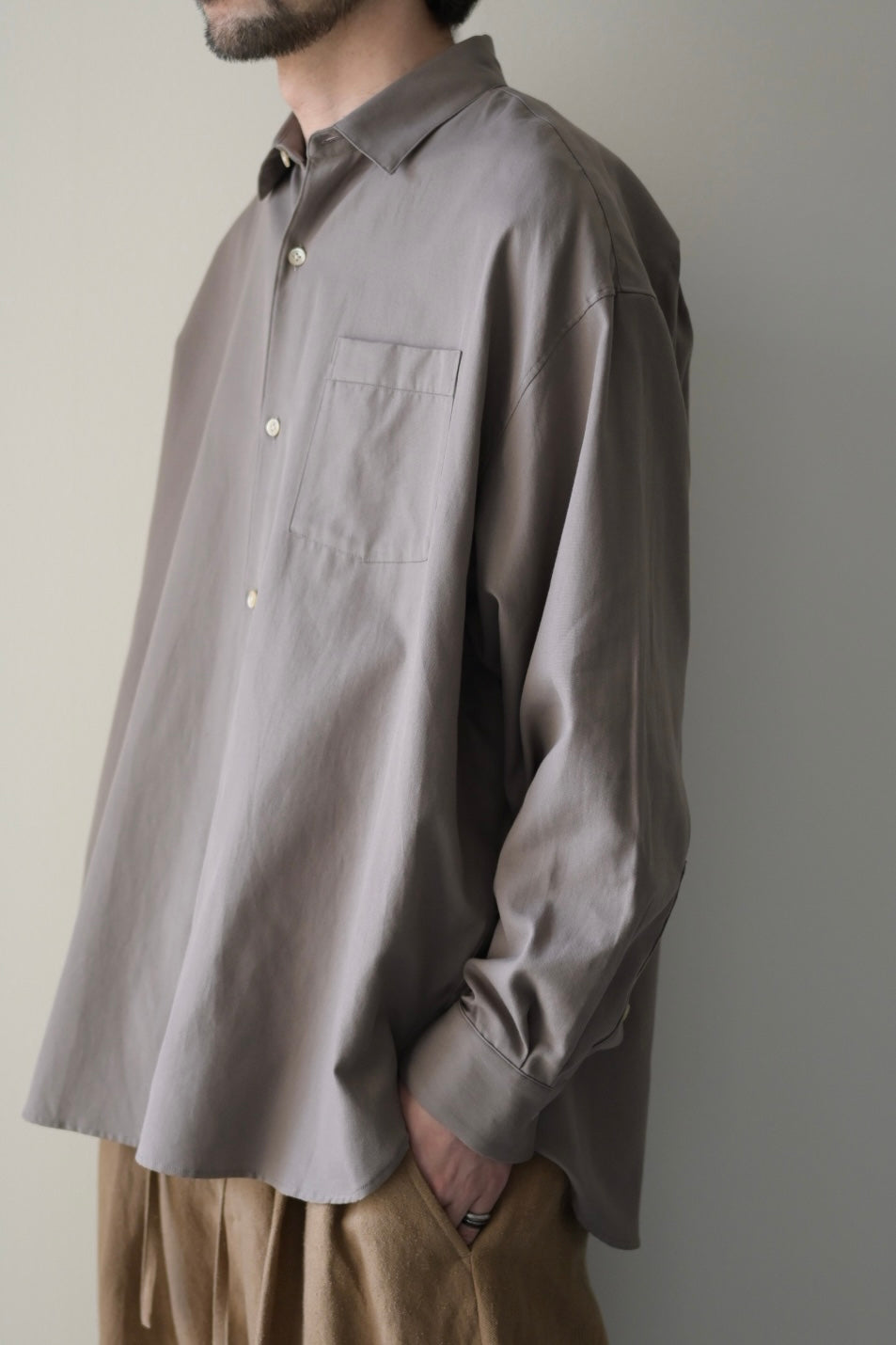 Blanc YM ブランワイエム - Soft Oxford Wide Shirts 通販 | ワイド