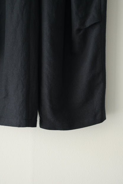 Blanc YM(ブランワイエム) - Linen Silk Wide Knee Tuck Pants