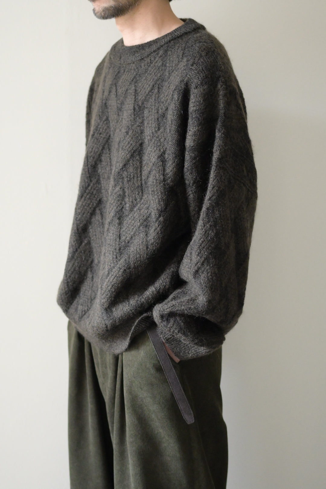 YASHIKI - Ochiba mohair Knit [OLIVE]