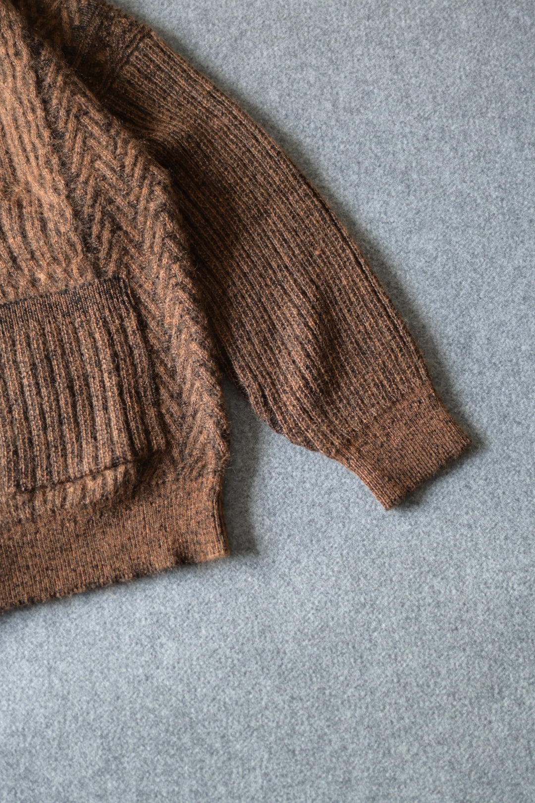 YASHIKI - Sekkei mohair Cardigan [ORANGE]
