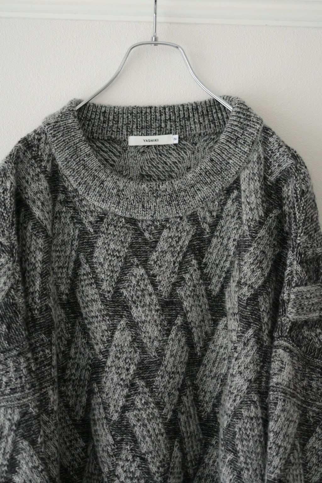 YASHIKI - Ochiba mohair Knit [MIX-GRAY]