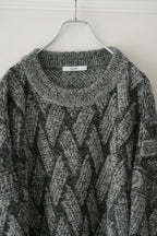 YASHIKI - Ochiba mohair Knit [MIX-GRAY]