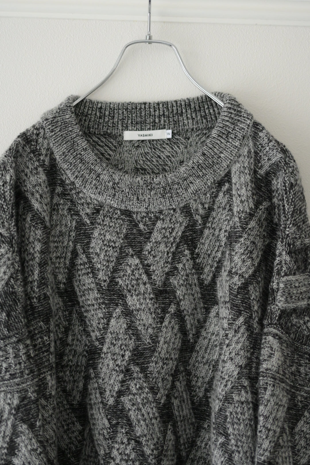 YASHIKI - Ochiba mohair Knit [MIX-GRAY]