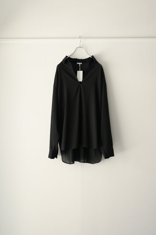 Blanc YM ブランワイエム Superior Cotton Skipper Shirts ブラック