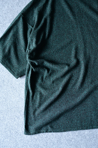 phebus - RAW SILK KNIT T-SHIRT [FOREST GREEN]