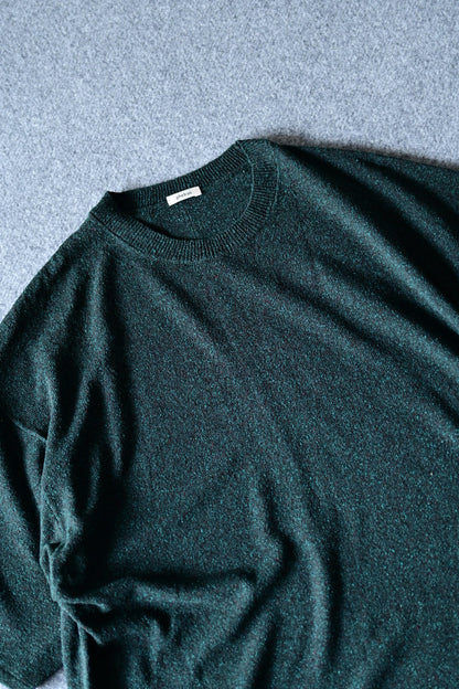phebus - RAW SILK KNIT T-SHIRT [FOREST GREEN]