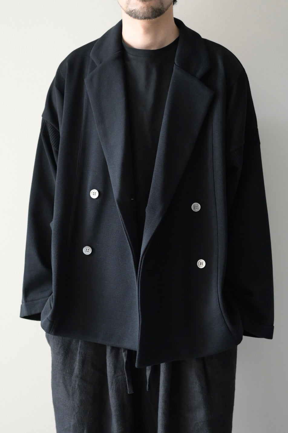 YASHIKI (ヤシキ) - Seion Short Double Jacket [BLACK]