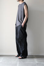 phebus  - COTTON JERSEY SLEEVELESS SHIRT [BLACK]