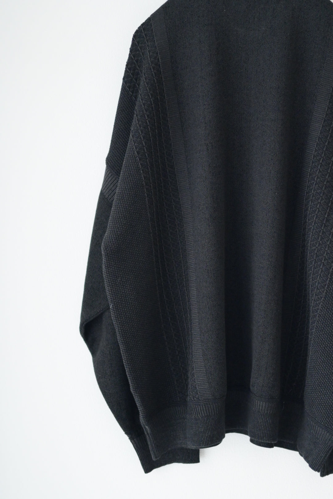 YASHIKI Kanto Zip Polo [BLACK] 通販 | ヤシキ ニットポロ | turf
