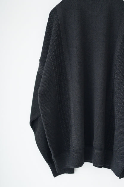 YASHIKI - Kanto Zip Polo [BLACK]