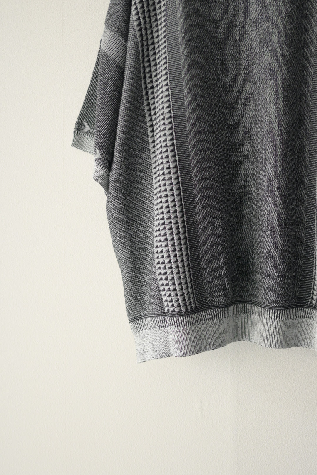 YASHIKI (ヤシキ) - Aotsuyu Knit Polo [MIX-GRAY]