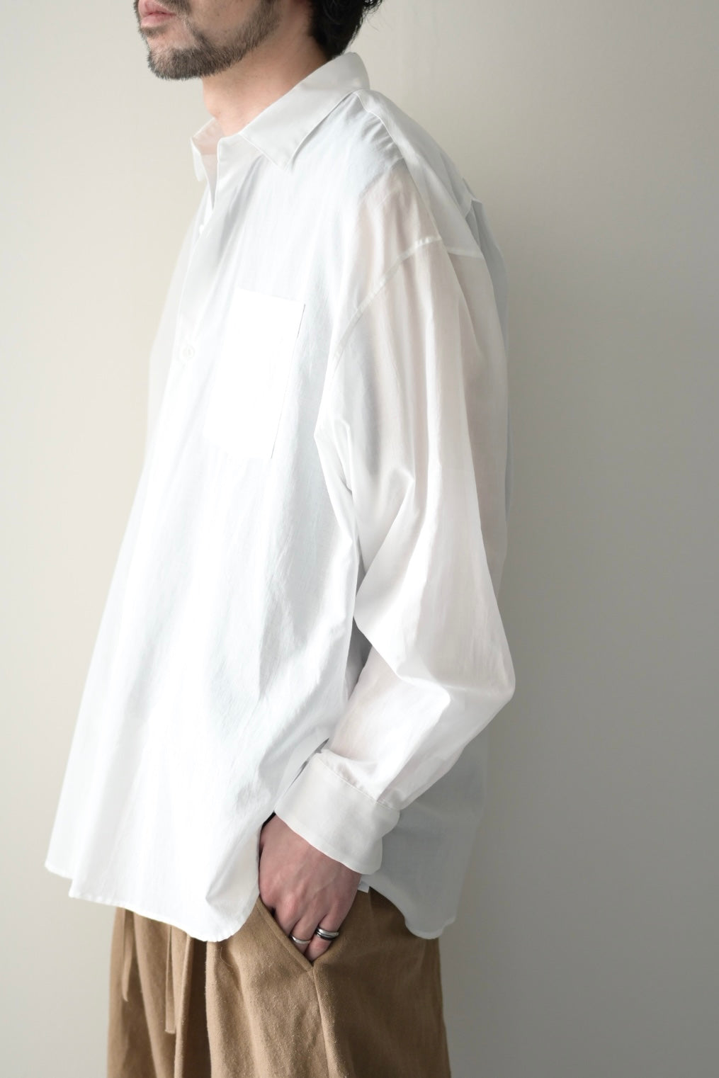 Blanc YM  - Superior Cotton Wide Shirts [White]