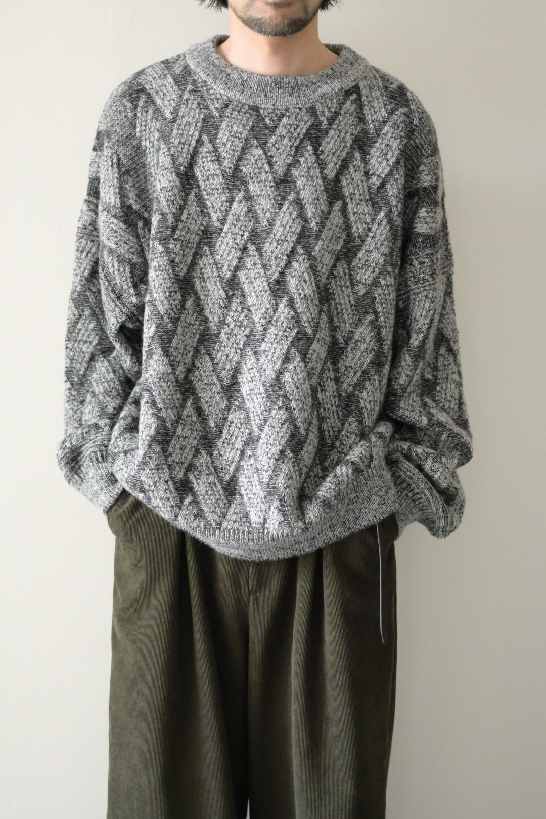 YASHIKI - Ochiba mohair Knit [MIX-GRAY]