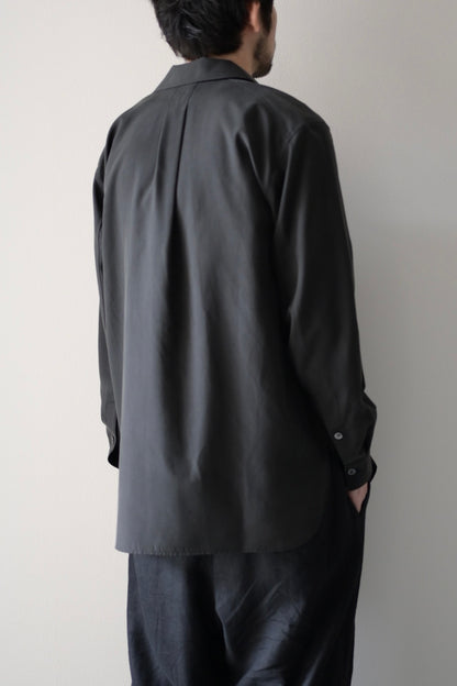 山内 - ビンテージシルクギャバ・ダブルオープンカラーシャツ