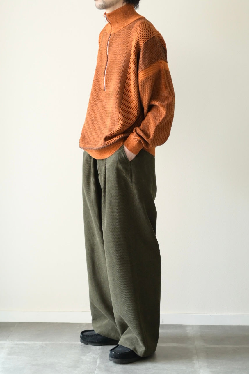 YASHIKI - Karita Half Zip Knit [ORANGE]