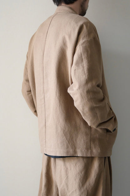 Blanc YM - Linen Silk Shirt JKT [BEIGE]