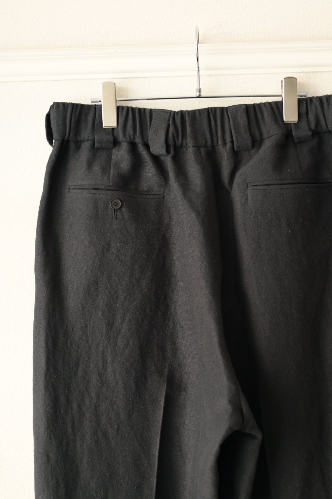 Blanc YM ブランワイエム Linen Silk Oversize Pants BLACK 通販