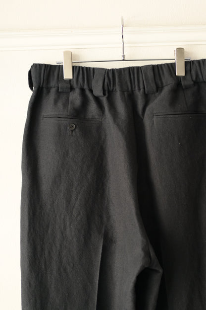 Blanc YM - Linen Silk Oversize Pants [BLACK]