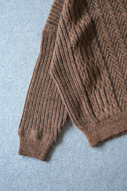 YASHIKI - Sekkei mohair Knit [ORANGE]