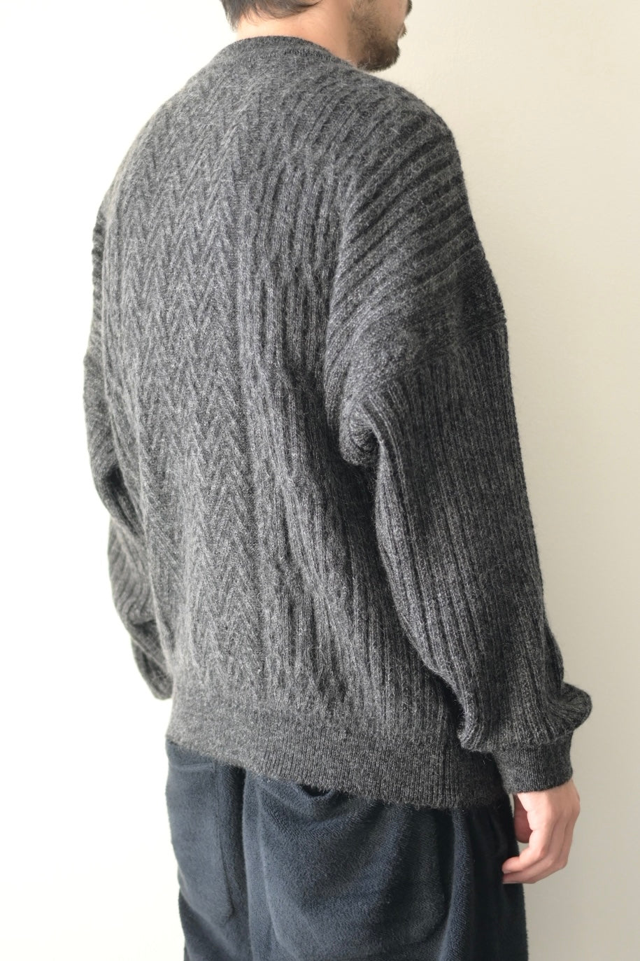 YASHIKI - Sekkei mohair Knit [BLACK]