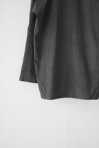 Yamauchi - Black dyed strong twist cotton voile cloth pajama shirt