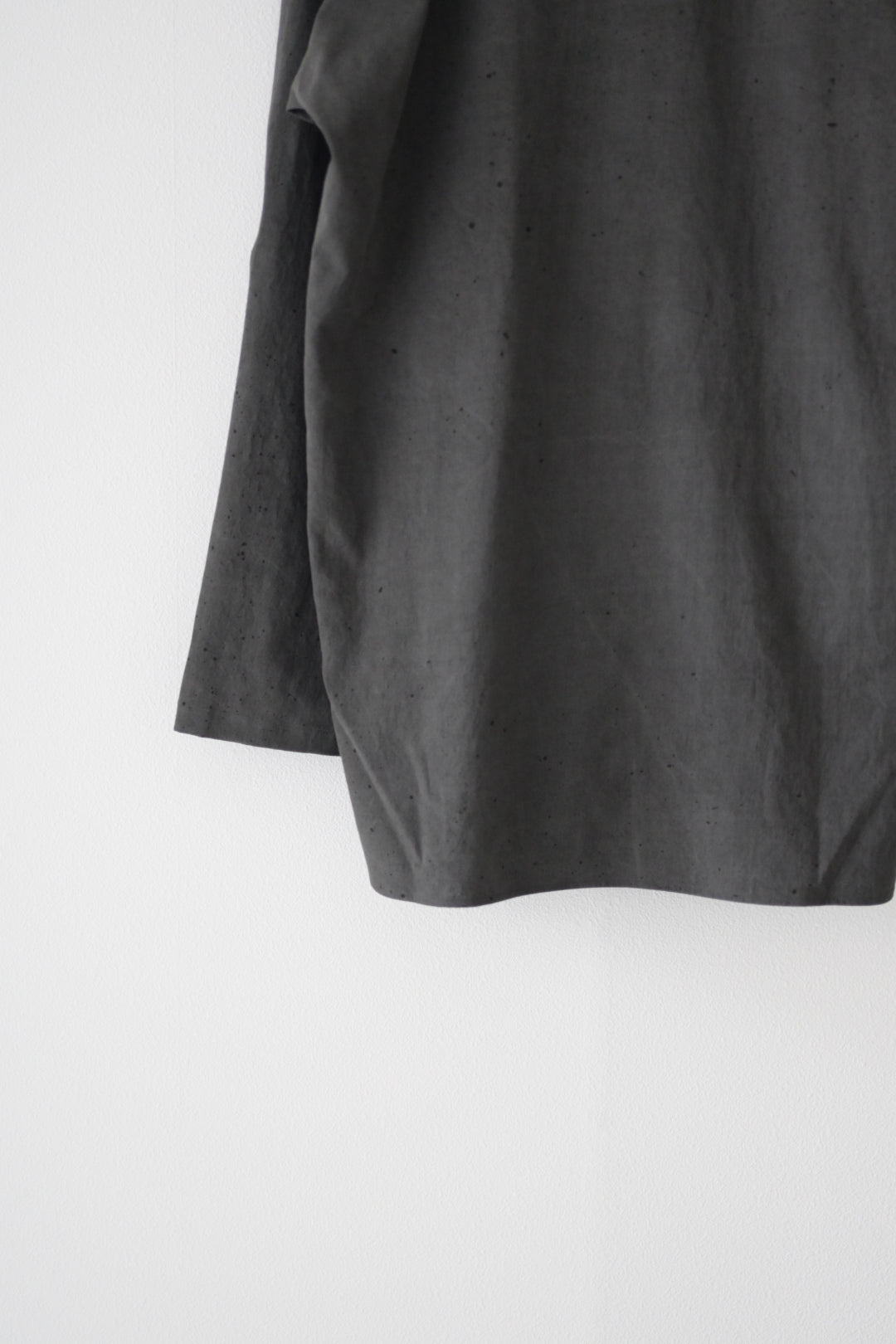 Yamauchi - Black dyed strong twist cotton voile cloth pajama shirt