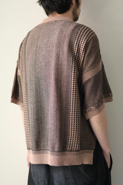 YASHIKI (ヤシキ) - Aotsuyu Knit Polo [PINK]