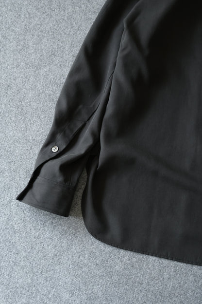 山内 - ビンテージシルクギャバ・ダブルオープンカラーシャツ