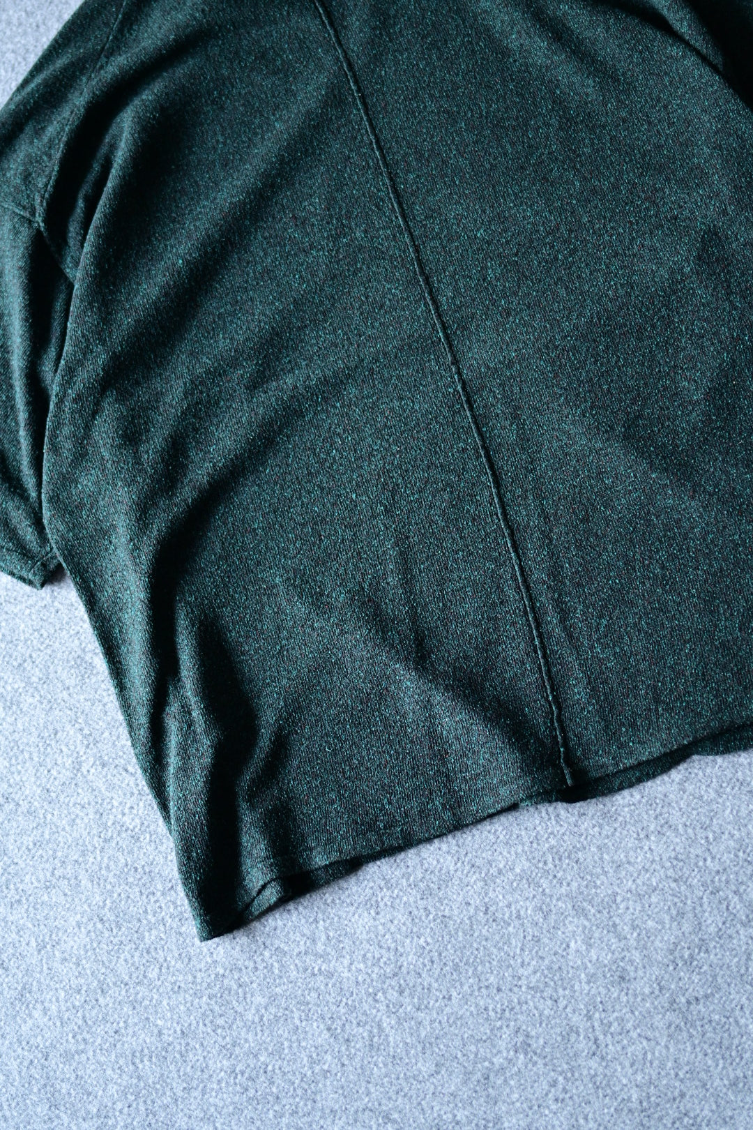 phebus - RAW SILK KNIT T-SHIRT [FOREST GREEN]