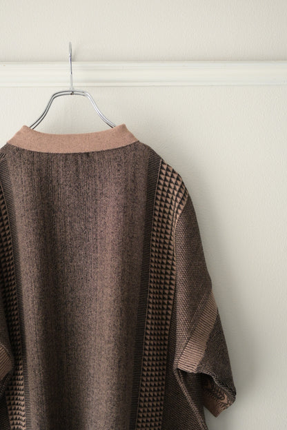 YASHIKI (ヤシキ) - Aotsuyu Knit Polo [PINK]
